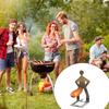 BBQ Edelstahl Wursthalter Ein lustiges Grillgeschenk Hot Dog Stand Stehender Mann Wurstständer für Grill Camping Frühlingsausflug
