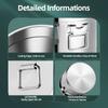 304 Stainless Steel Airtight Canister Rice Container 33L Three Buckle Sealed Storage Bin for Rice Flour Kitchen Pantry Organizer