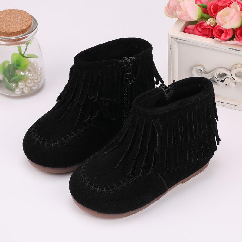 

2024 Girls Winter Tassel Ankle Boots - Baby Cotton Snow & Martin Style Size 24, Insole 15cm