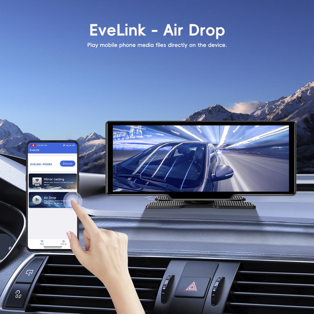 10.26" Portable Bluetooth Car Navigation Carplay Wireless Car Radio AHD Camera