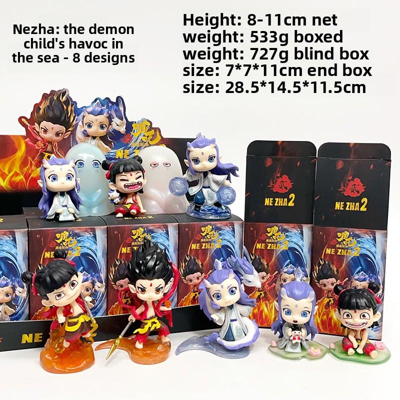 17CM Exquisite Version of The Third Prince of Nezha, The Arrival of The Devil Child Aobing Figure Ornament Model Car