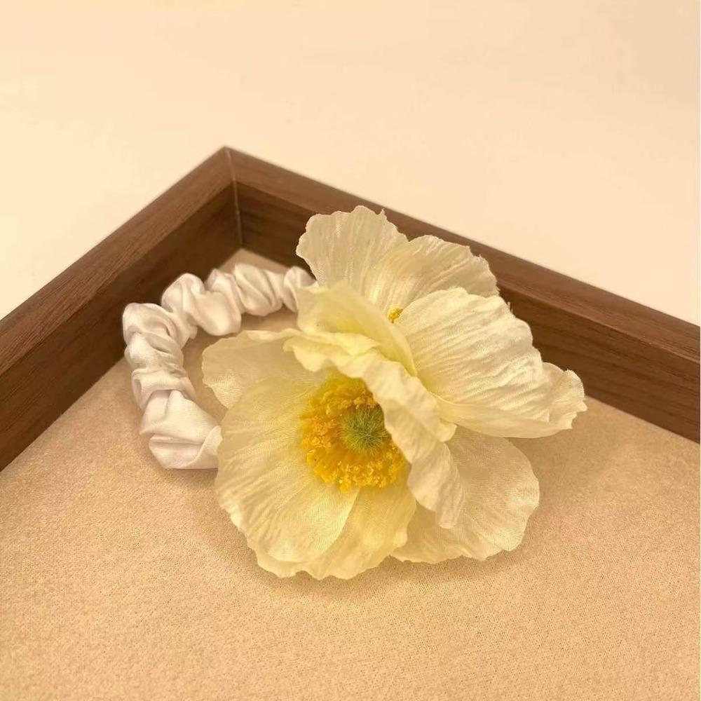 

Gifts Flower Ponytail Hair Rope Bohemia Elastic Hair Rubber Band Hair Accessories Hair Ring Summer жовтий