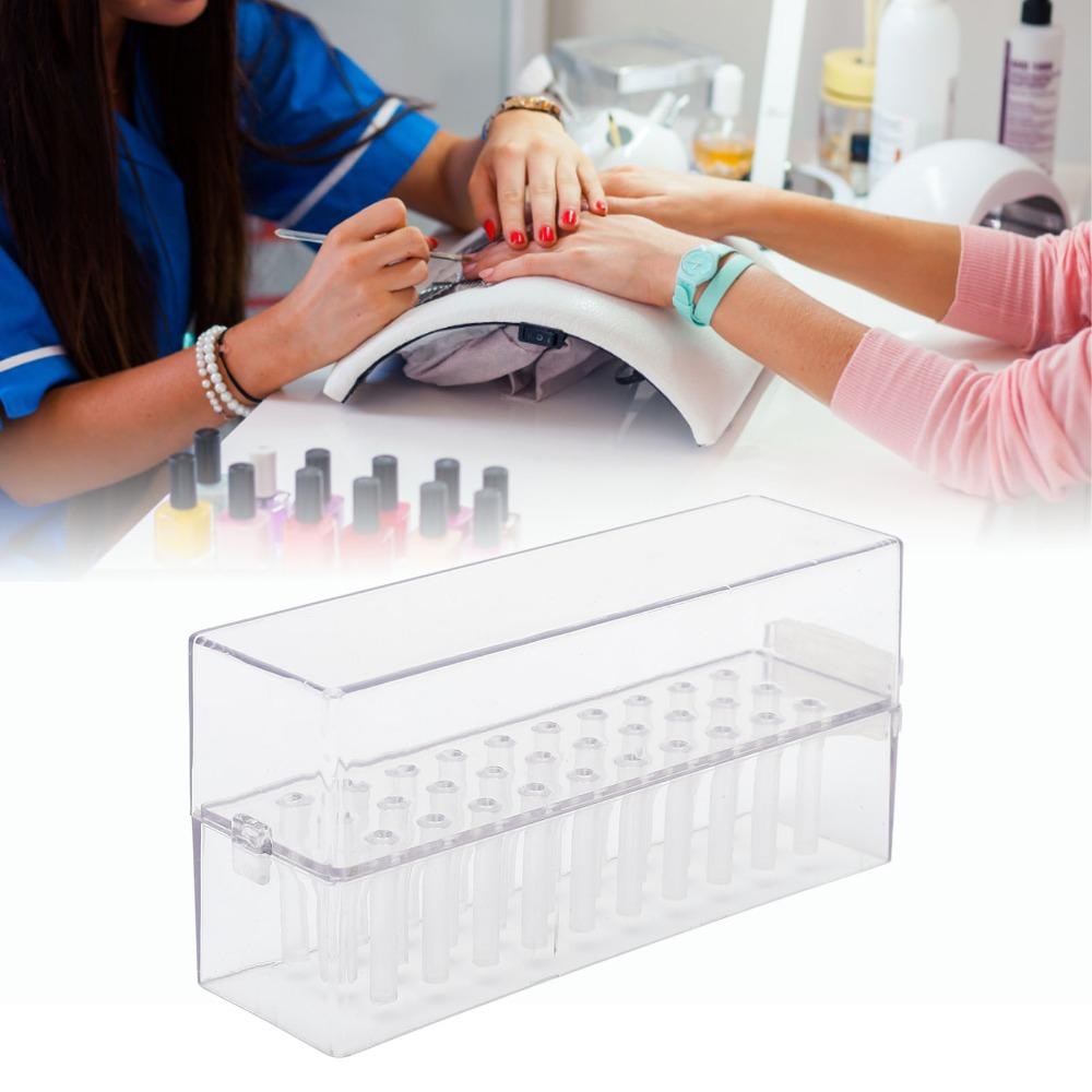Dustproof Structure Nail Drill Bits Holder Stand  Practical Storage For Daily Nail Art Tools
