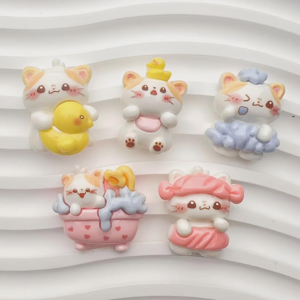 Roztomilé koťátko bublinková koupel kreslená sponka do vlasů DIY pryskyřičné doplňky