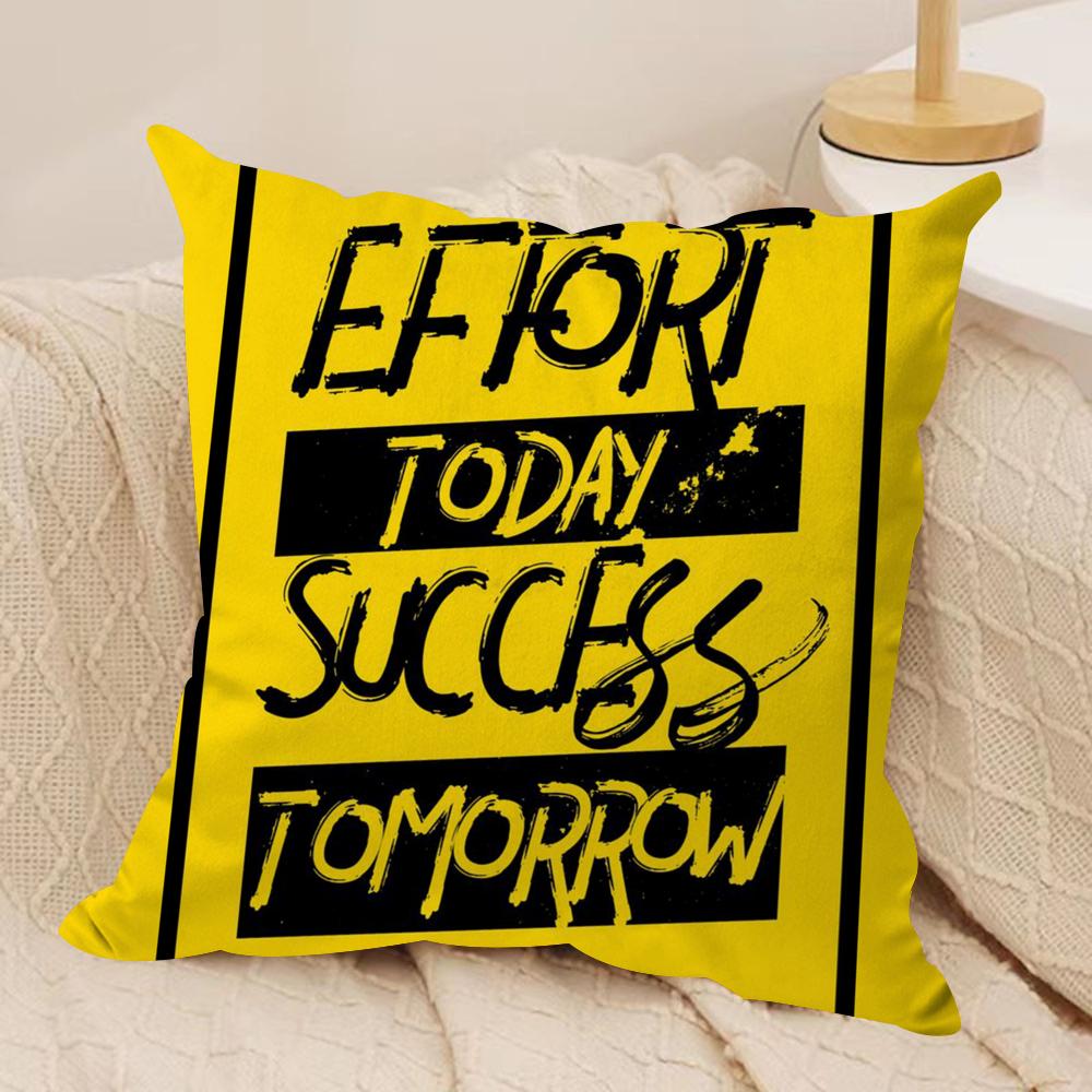 Inspirational Quote Cushion Cover Soft Plush Throw Pillow Cover  DoubleSided Decorative Cushion Case  Sofa Bedroom Home Decor