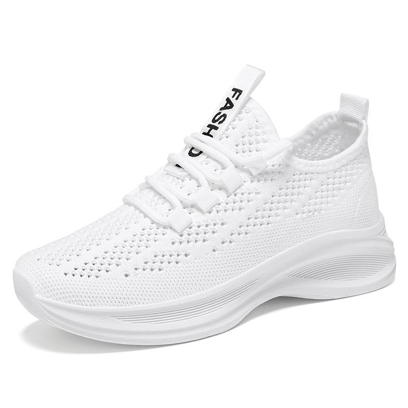 Women's 2025 Spring Flyknit Casual Breathable Fashion Trend Korean Style Sports Shoes