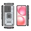 For vivo V60 5G Case PC + TPU Kickstand Phone Protector with Lens Cover