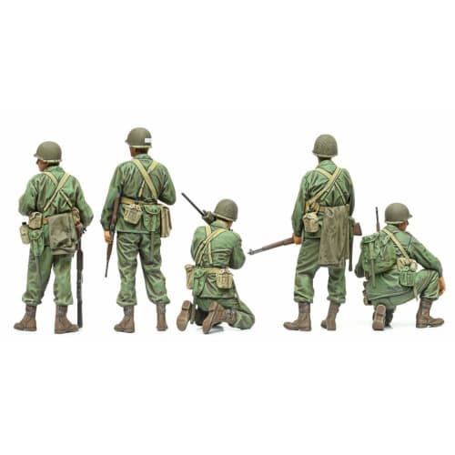 TAMIYA 1/35 Military Miniature Series No.379 American Infantry Reconnaissance Set Plastic Model 35379 Molding Color