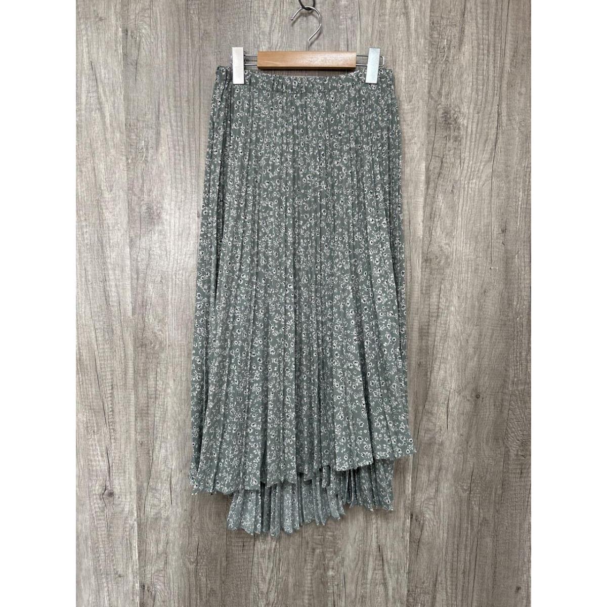 Rope Picnic Floral pattern all over pattern pleated skirt size38/light blue  Ladies