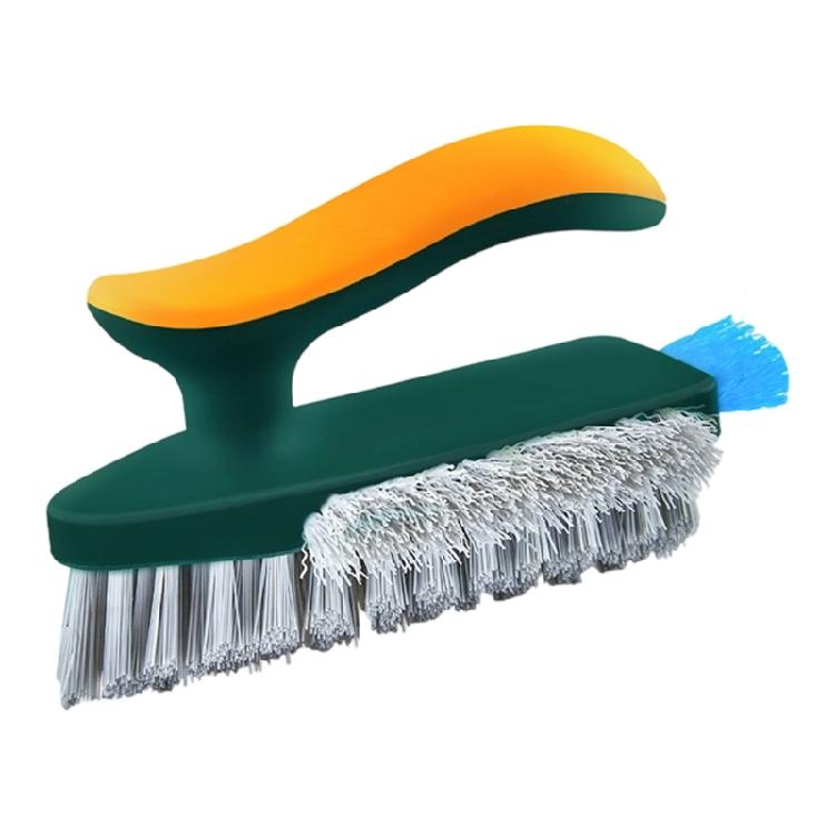 Ergonomic Bathroom Scrub Brush With 90 Degree Multipurpose Soft Bristles Scrubber For Hard Reach Area Tight Space