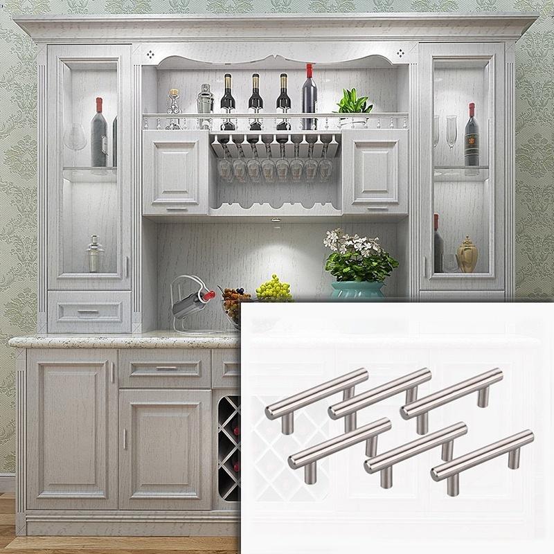 New Stainless Steel Kitchen Door Cabinet T Bar Handle Pull Knob