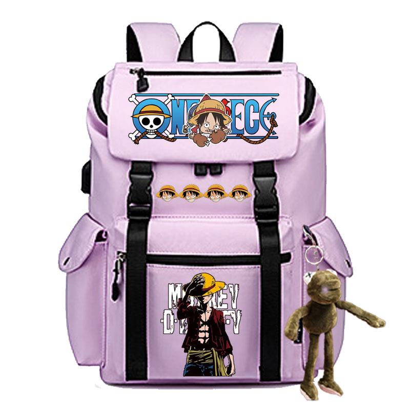 2024 Cross-border New Popular ONE PIECE Cartoon Pattern Backpack College Student Large-capacity Laptop