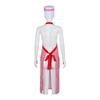 Manga Inspired Cosplay Chef Costume With Striped Apron And Bow Tie For Kids And Adults