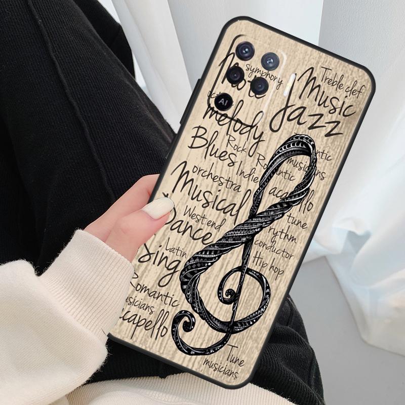 Musikanmerkung Musikalische Violinschlüssel Hülle Für Oppo A17 A57 A77 A40 A78 A54 A74 A94 A76 A16 A96 A18 A60 A80 A38 A58 A98 A15 A5 Pro