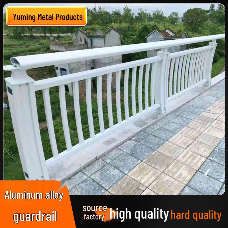 Aluminum Alloy Bridge Road Anti-Collision Barrier with River Landscape Lighting Railing