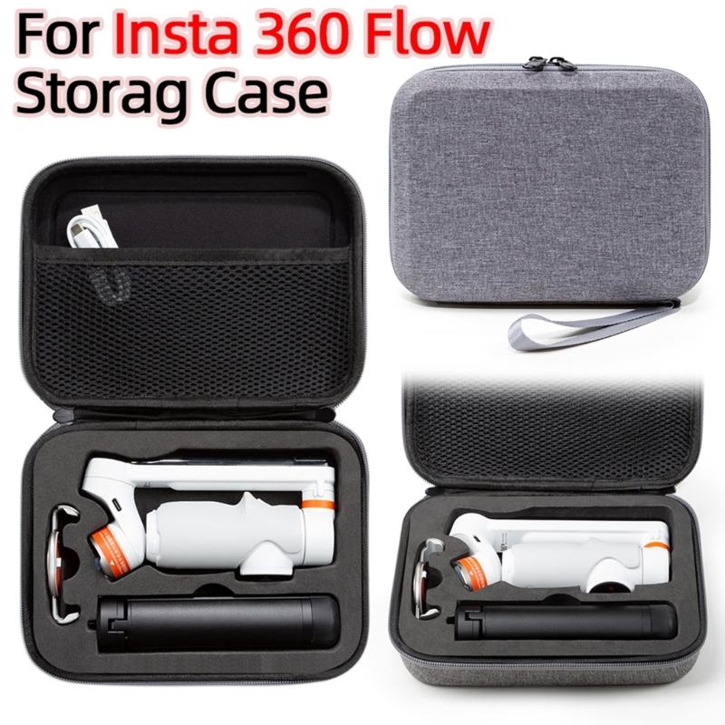 Travel Hard Shells with Strap for Insta360 Flow Gimbal Holder Inner Pocket Case with Zipper Easy Open Close Pouch
