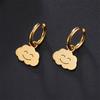My Shape Lovely Flower Hoop Earrings for Women Gifts Stainless Steel Heart Sun Maple Leaves Earrings Fashion Jewelry Wholesale