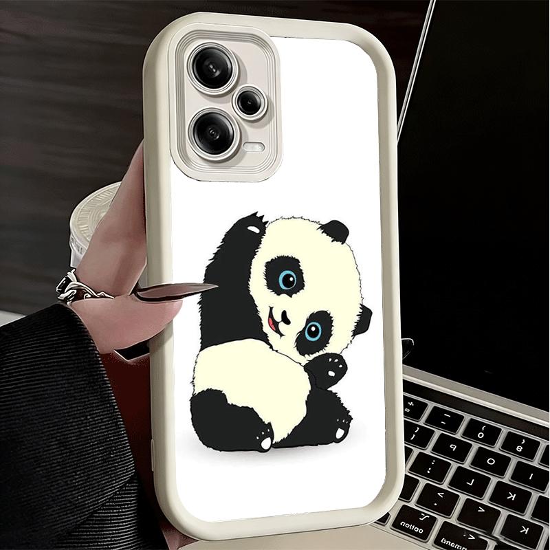 Cute Cartoon Panda Soft Phone Case for Xiaomi Poco X7 X6 X5 Pro X4 Gt X3 F7 Ultra M8 M7 Redmi 15C 15 14C 13 13C 12 12C 10 10C