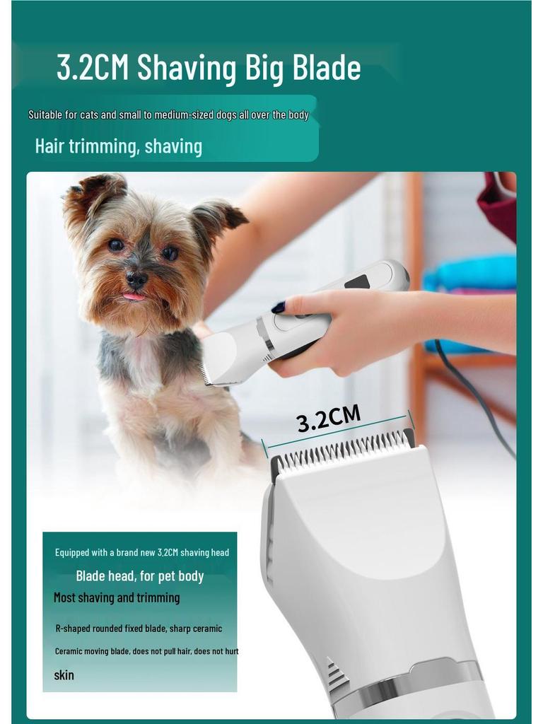 Digital Display Pet Nail Grinder & 4-in-1 Electric Shaver with USB Charging