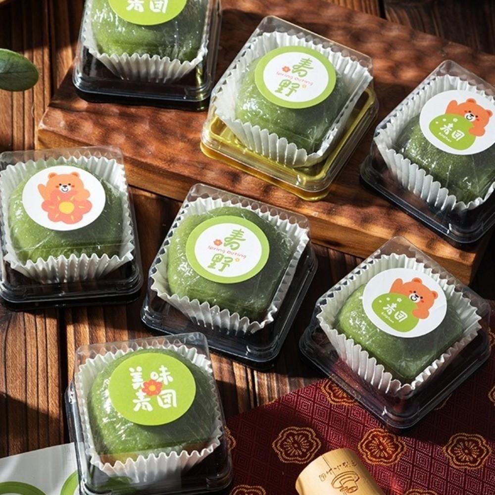 50pcs Square Shape Muffin Container Box Transparent Cookies Sealed Storage Box  Festive Events