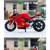1/10 Ducati V4S S1000RR H2R Alloy Die Cast Motorcycle Model Vehicle Collection Sound and Light Off Road Children's Holiday Gifts