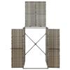 VidaXL Abri pour poubelle Gris 70x80x117 cm Résine tressée 319864