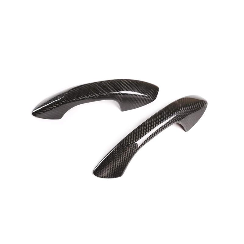 Car Exterior Door Handle Cover Trim Accessories Dry Carbon Fiber Parts For 911 2012-2018 718 2016-, Without Holes