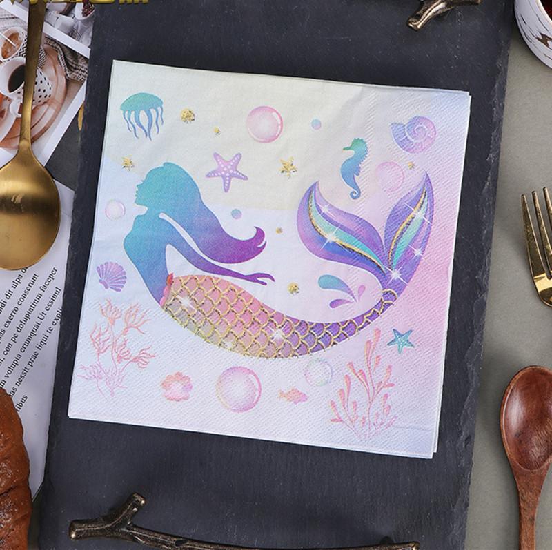 20Pcs/Pack Sika Deer Printed Napkin Paper Home Hotel Restaurant Bakery Wholesale Tissue Papers Wedding Party Decor