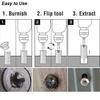 1Set 6 Pcs Damaged Screw Extractor Set Drill Bit Stripped Broken Remover Small Easily Quickly Take Out Kit Easy Demolition Tools