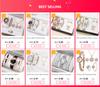 Luxury Women Watch Circle Crystal Black Dial Big Diamond Ladies Wrist Watches Female Silicone Strap Rhinestone Clock No Bracelet