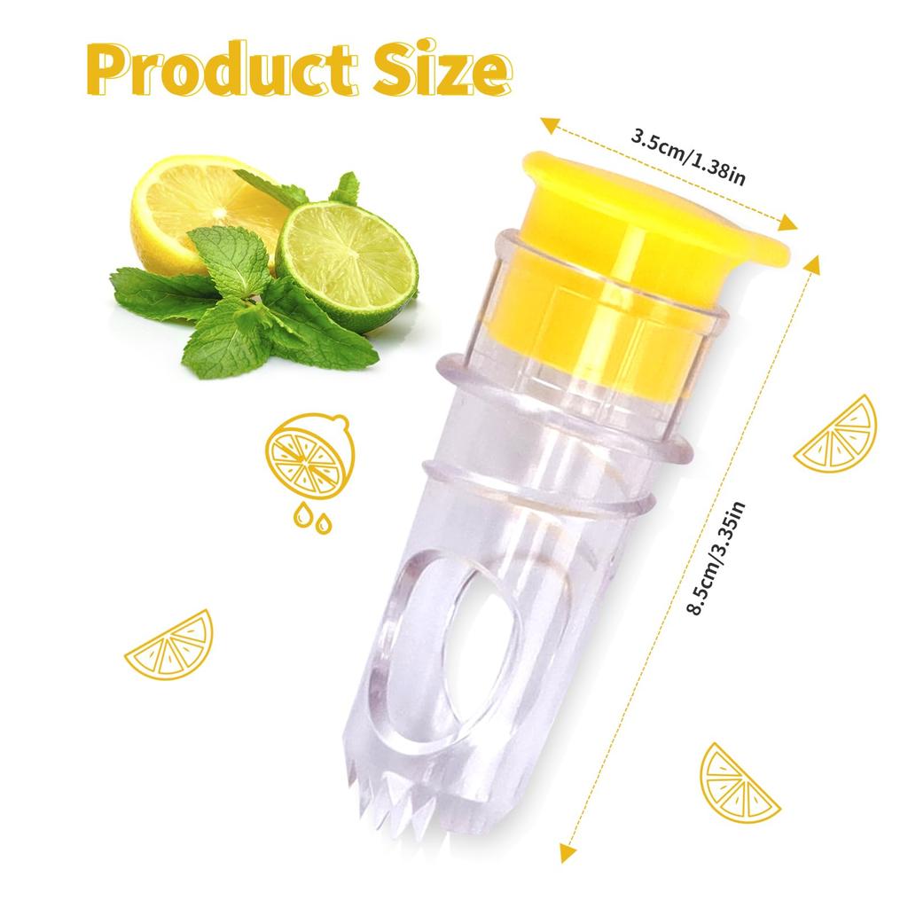 2 PC Fruit Squeezer Portable Resuable Lightweight Manual Lemon Juices eamer Built in Filter in Filter with Spoon for Home Travel
