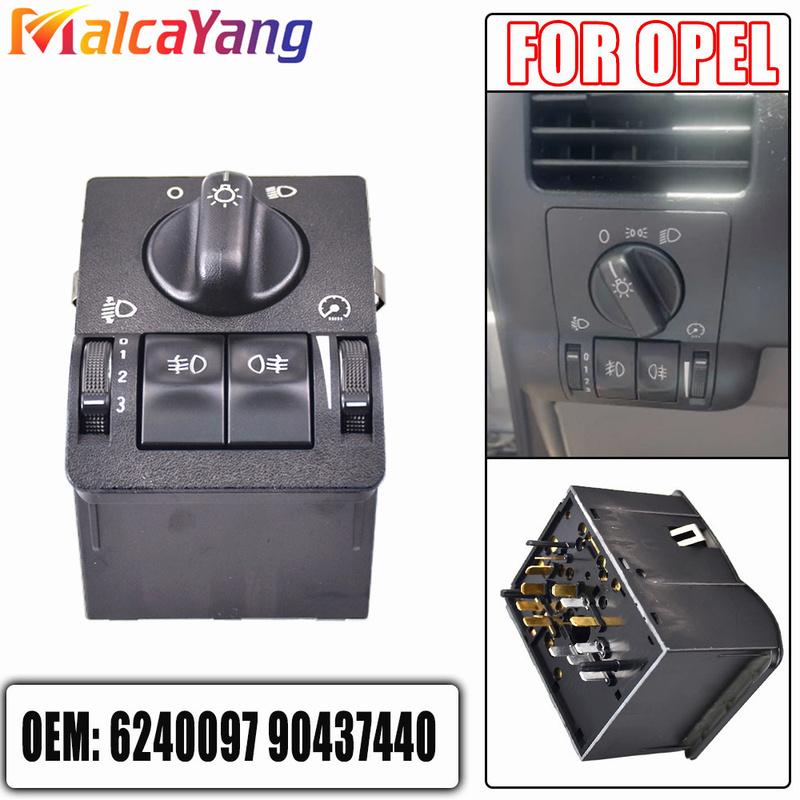 For Vauxhall Opel Astra G Zafira A Vectra B 1995-2003 Car Headlight Head Fog Lamp Light Control Switch 90437440