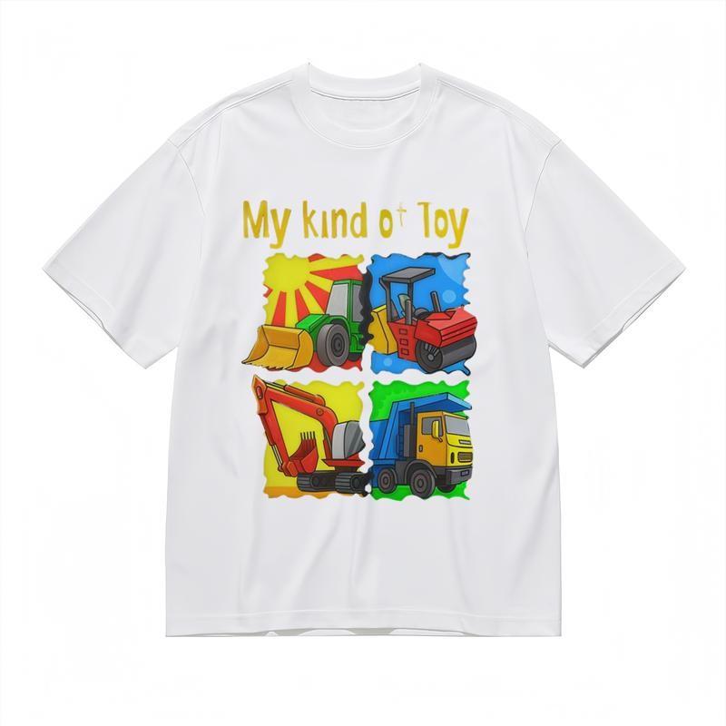 

Women s Comfortable Breathable Classic T-Shirt Construction Toys Graphic Tee 4XL