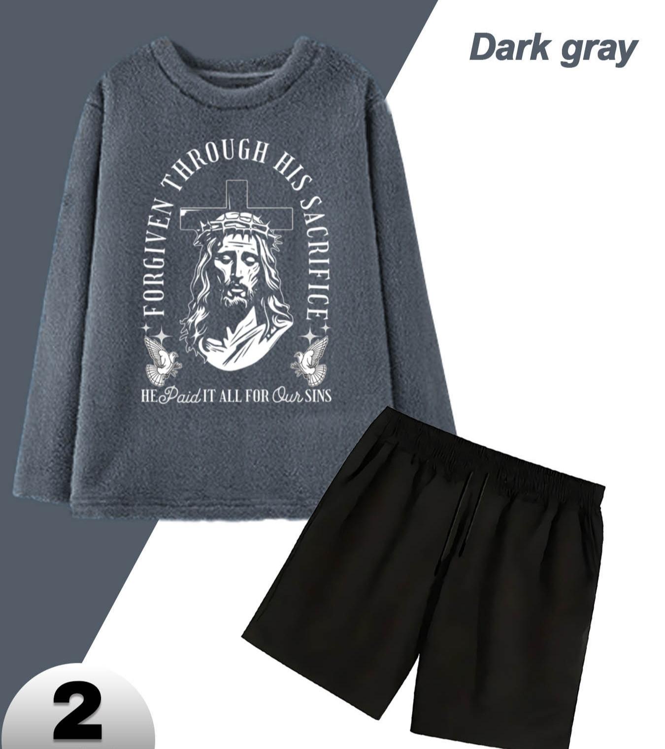 Дышащий и теплый мужской повседневный фланелевый комплект для дома, идеально подходит для утреннего кофе M