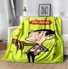 Mr Bean Flannel Blanket Soft Warm All-Season Throw, Design for Camping, Car Travel, Hiking Sofa, Bed, Office Perfect Gift for Parties