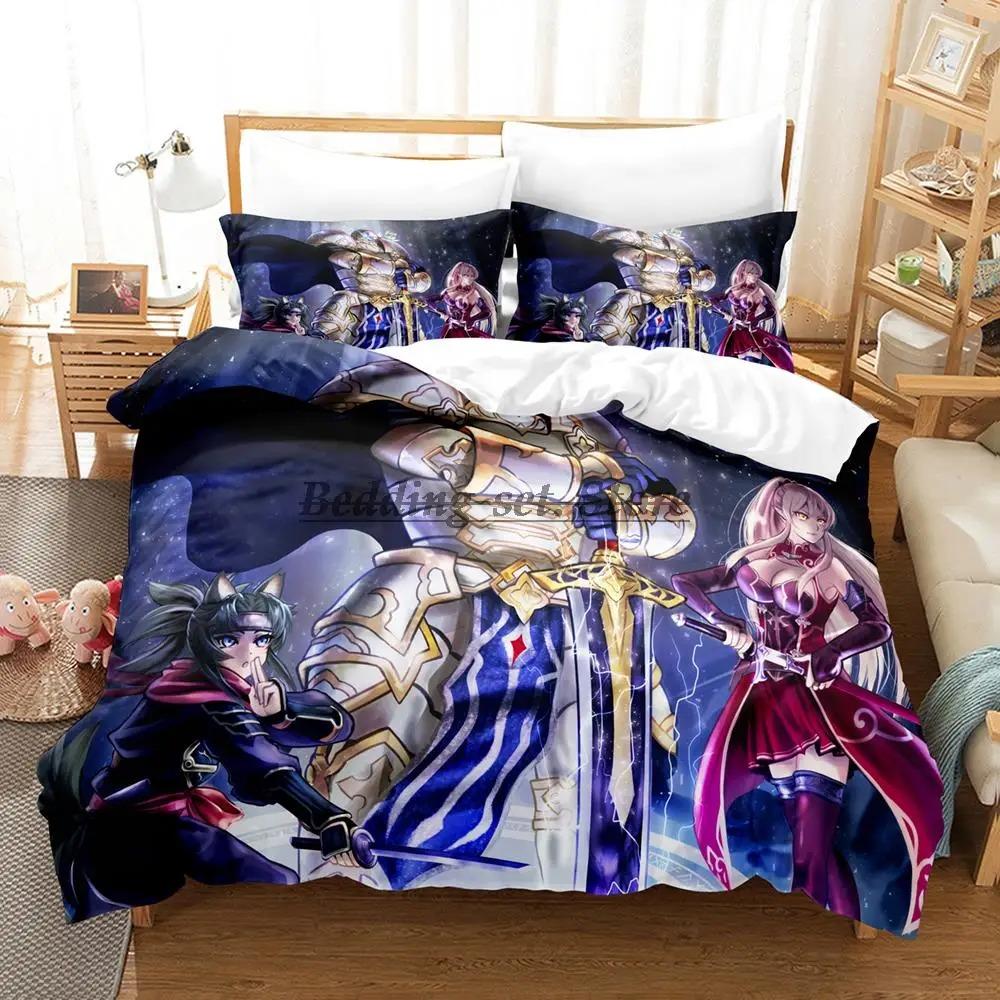 Skeleton Knight Bedding Set Single Twin Full Queen King Size Bed Set Aldult Kid Bedroom Duvetcover Sets Anime Bed Sheet Set