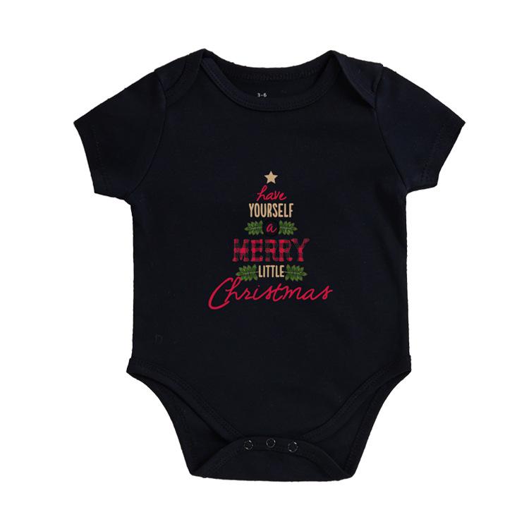 Four Seasons Baby Bodysuit: Newborn Triangle Romper with Christmas Print, Short Sleeve Onesie for Comfortable Outings