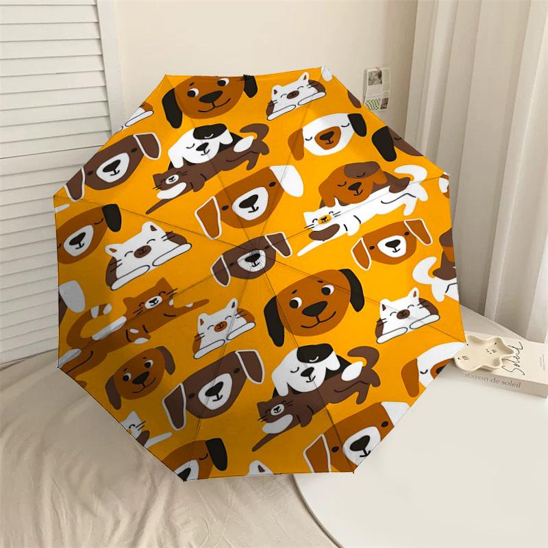 

1PC Dog Cat Umbrella-8-Rib Reinforced, Automatic Open, Lightweight & Durable, Fashion Accessory for Outdoor-D389