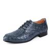 Crocodile Pattern Mens Dress Shoes Genuine Leather Formal Footwear Luxury Elegant Casual Business Shoes Punk Style Oxford Shoes