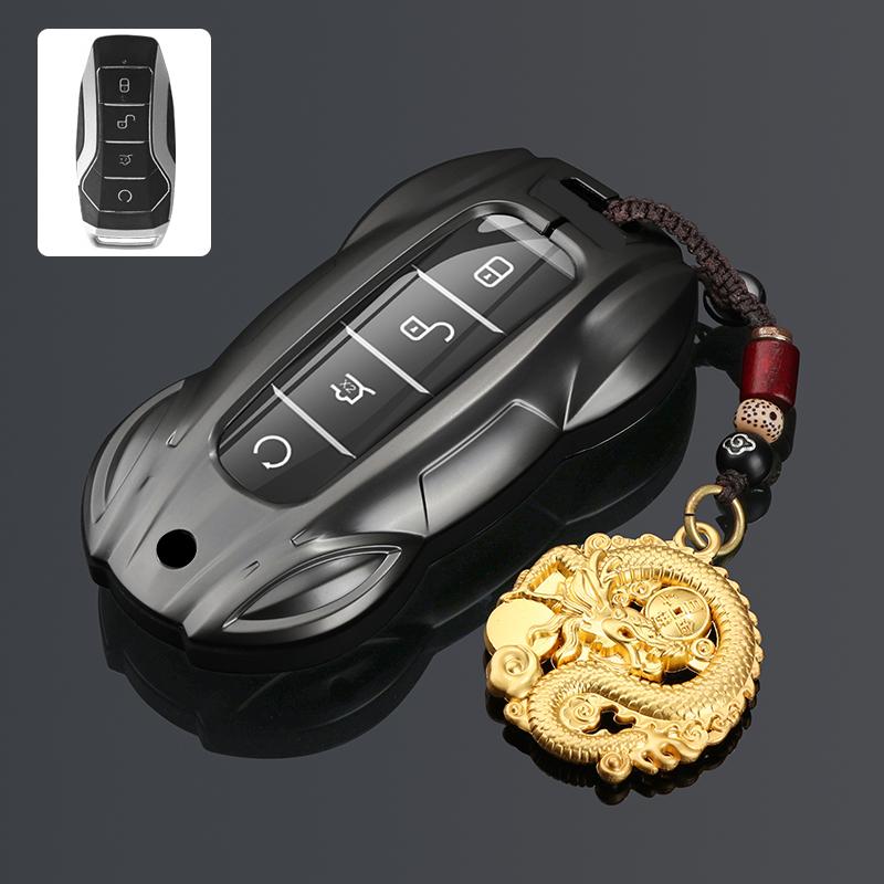 Metal Car Remote Key Cover Case Holder Shell Styling For BYD New ATTO 3 Qin L Song Plus Dmi Han Tang Dolphin Seal U EV Sealion