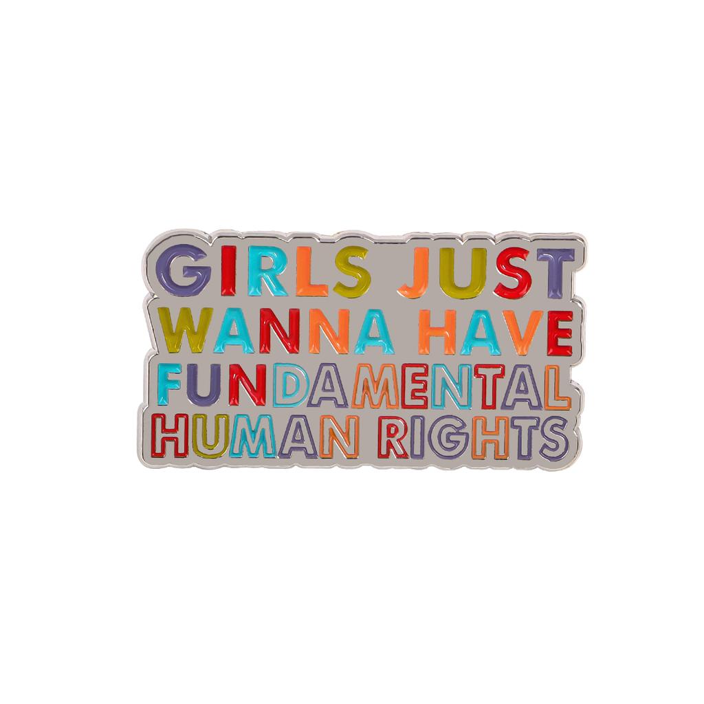 Rainbow Flower Quotes Enamel Brooch Lapel Pin Badge on Backpack Clothing Fashion Jewelry Cosplay Accessories Toys Gifts