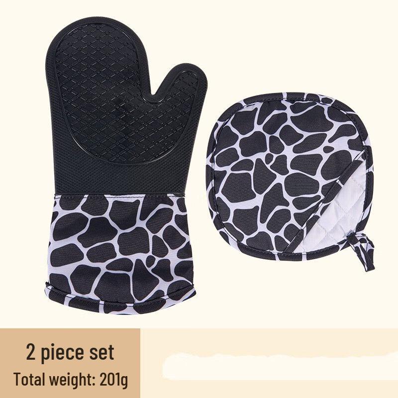 

ZISIZ Silicone Oven Mitts & Pot Holders Set