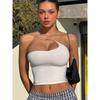 Kkx American Style Sexy Style Bevel Halterneck Irregular Spaghetti-Strap Vest Street Sexy Tight Slimming Short Top