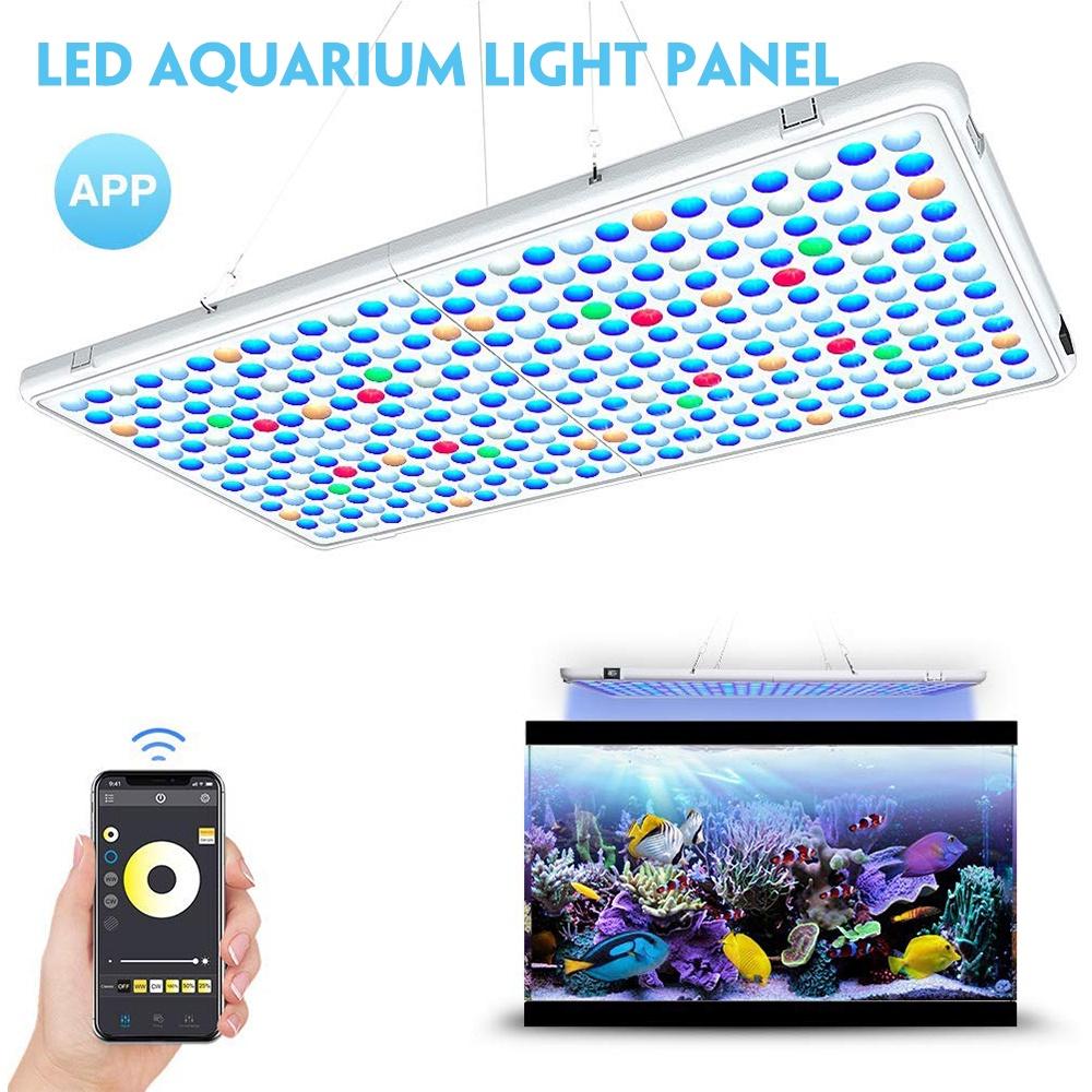 LED Marine Aquarium Licht Vollspektrum Panel Licht APP Steuerung Korallenriff Aquarium Lampe Süßwasser Museum Salzwasser Lampe