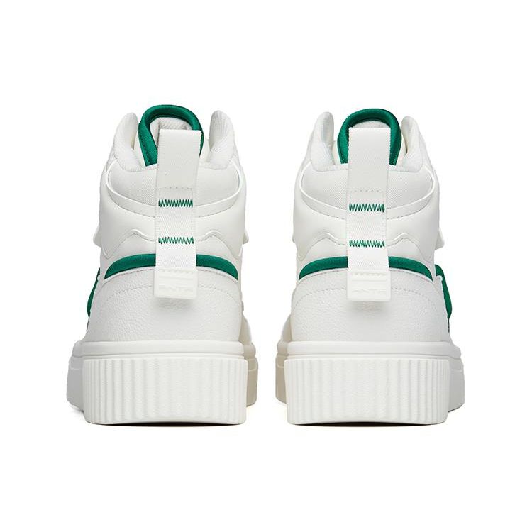 Anta Anti-Slip High-Top Skate Shoes Men Sneakers White Green 912248015-4