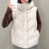 Fashion Winter Sleeveless Vest Woman Warm Outerwears Hooded Casual Thick Women's Jackets
