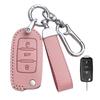 Étui en cuir pour clé de voiture à distance, porte-clés, housse pour VW Volkswagen Passat CC Golf Santana Bora Polo LAVIDA Tayron Tharu Tiguan