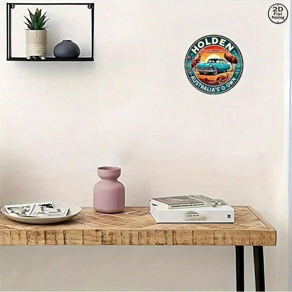Metal Wall Sign Round Retro 8x8 inch Tin Poster Garage Bar Decor Vintage