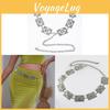 Female Metal Waist Chain With Vintage Carving For Summer Fashion Accessories