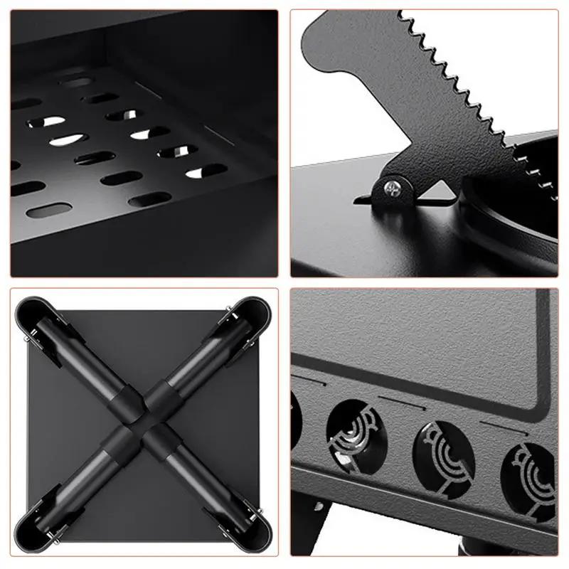 Camping Stove Foldable Camping Oven Wood Burning Stove Portable Wood Stove Camping Gadgets for Barbecue Boiling Water Cooking